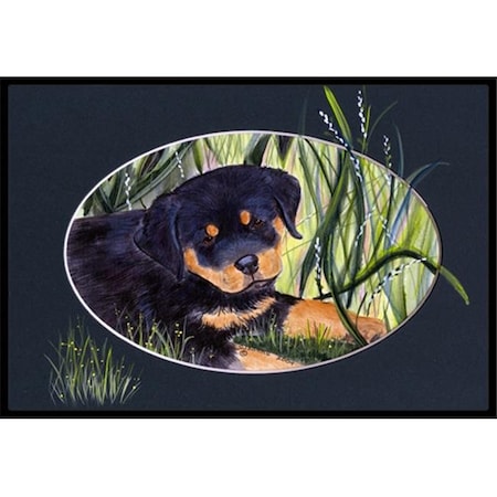 Carolines Treasures Carolines Treasures SS8053JMAT Rottweiler Indoor Or Outdoor Doormat - 24 x 36 in. SS8053JMAT